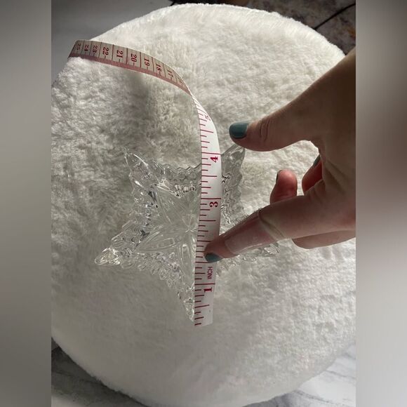 Vintage Elegant Cut Glass Romania Star Shaped Candy Dish Bowl And Lid - Picture 6 of 6